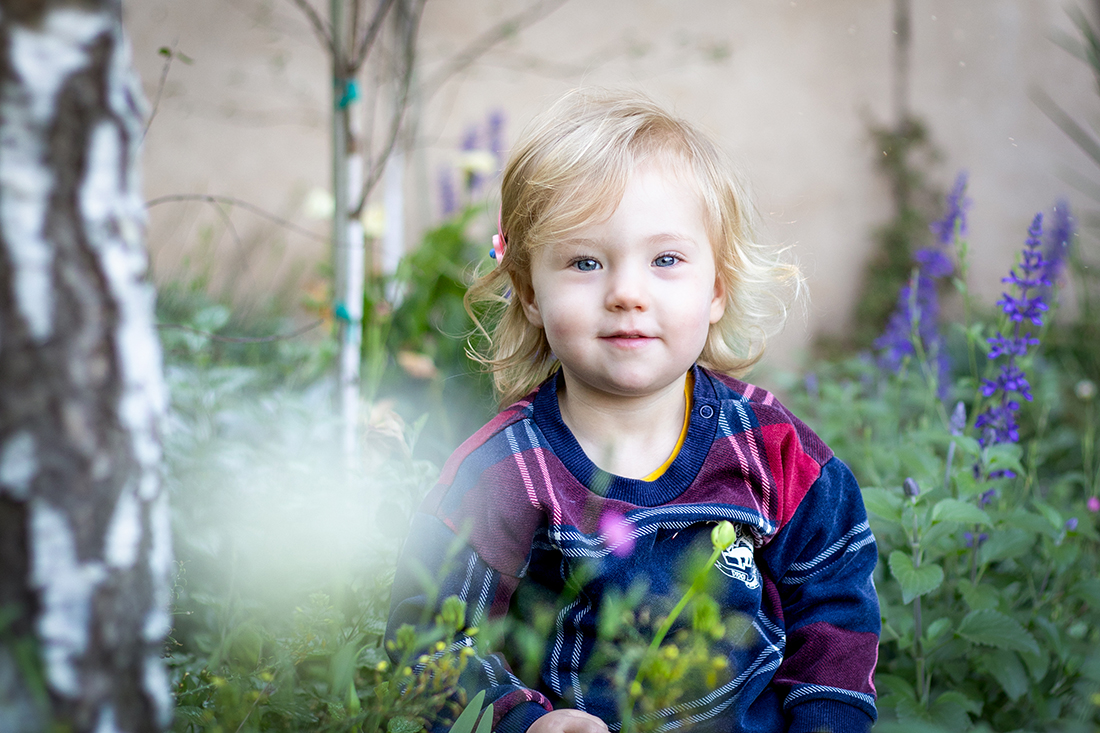 girl in bushes